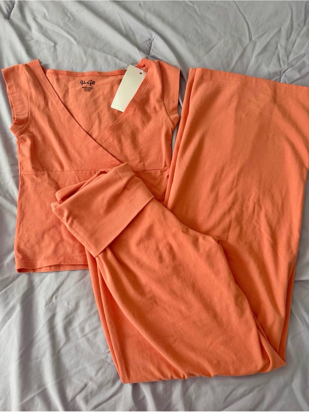 Viral Brandy Melville Coral Set - Amara Top/Tank and Priscilla Pants